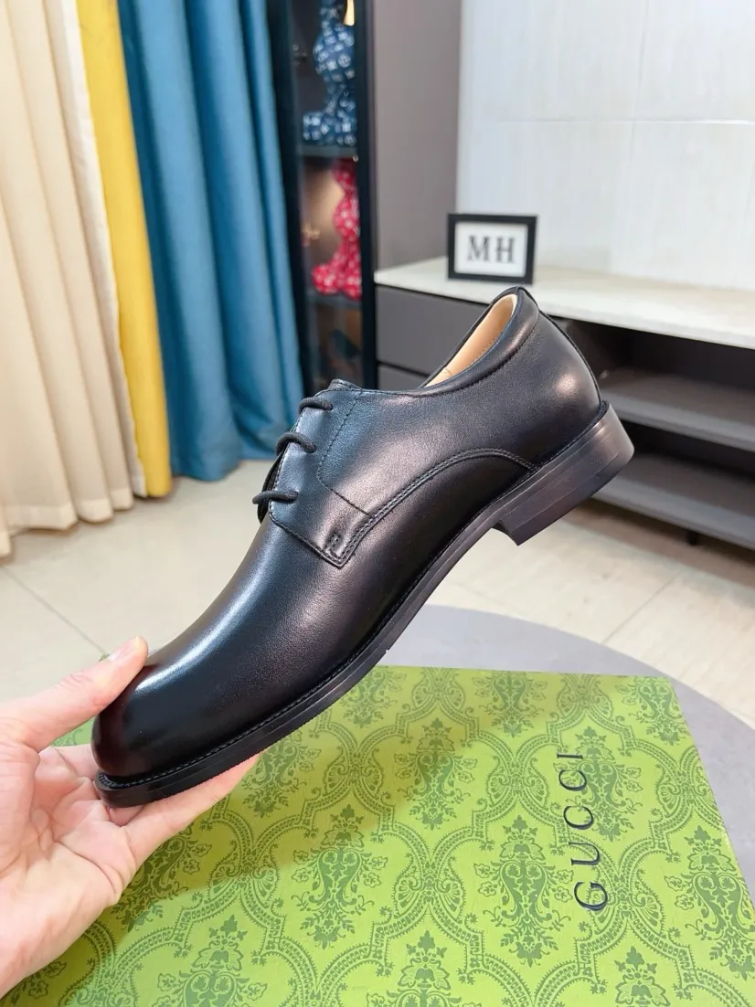 Men's Men's Shoes 💰520🌹🌹【GUCCI】The most popular classic Gucci leather shoes. Synchronized with the official website, the upper is made of Italian first-layer cowhide ➕cowhide lining, with unique brand and unique craftsmanship. Highlighting the hot style of the new year. Stop hesitating, stop wandering, get it now. Number: 38--44